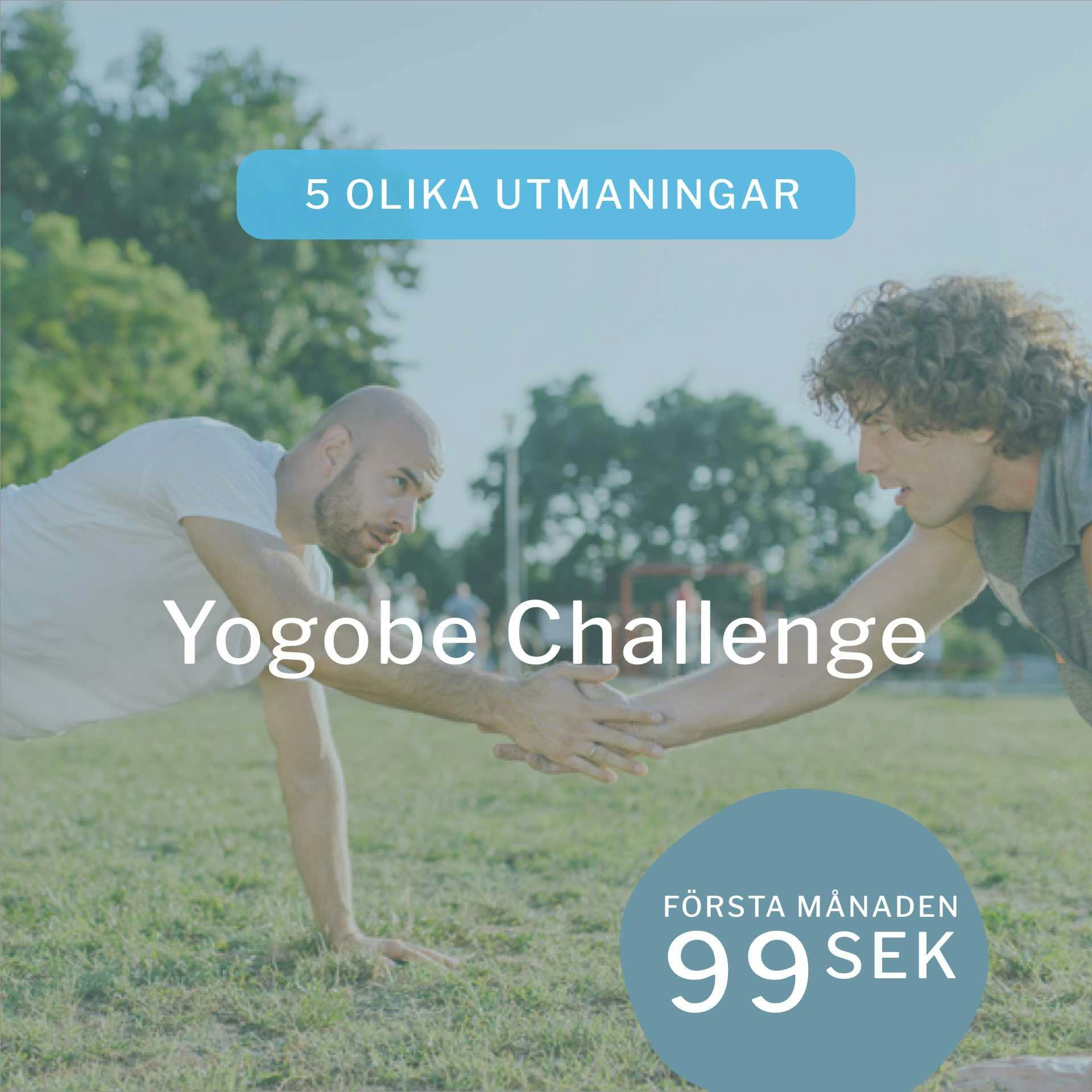 Joina Yogobe Challenge och delta vid en av våra fem olika utmaningar!